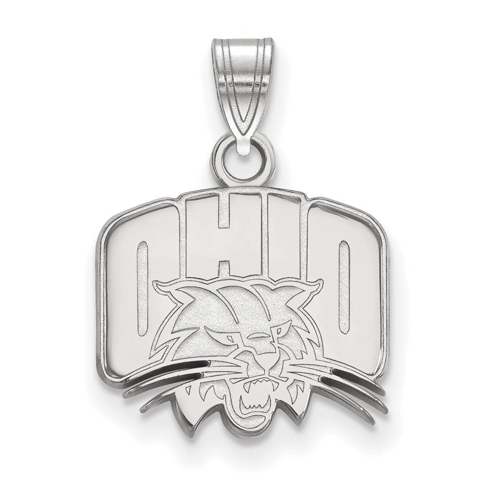 14k White Gold Ohio U. Logo Pendant
