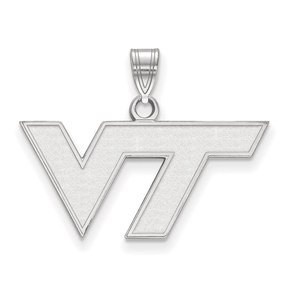 14k White Gold Virginia Tech Logo Pendant