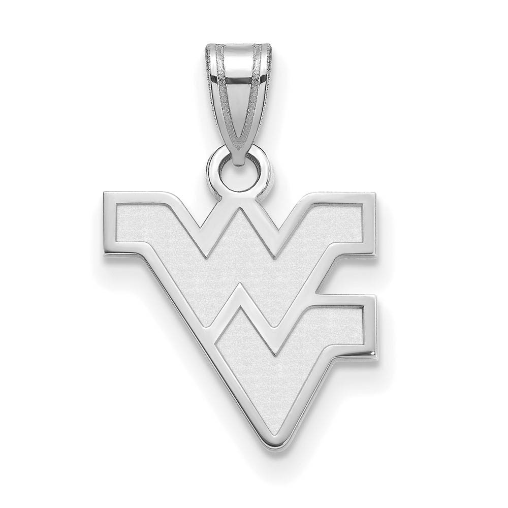 14k White Gold West Virginia U. Logo  Pendant