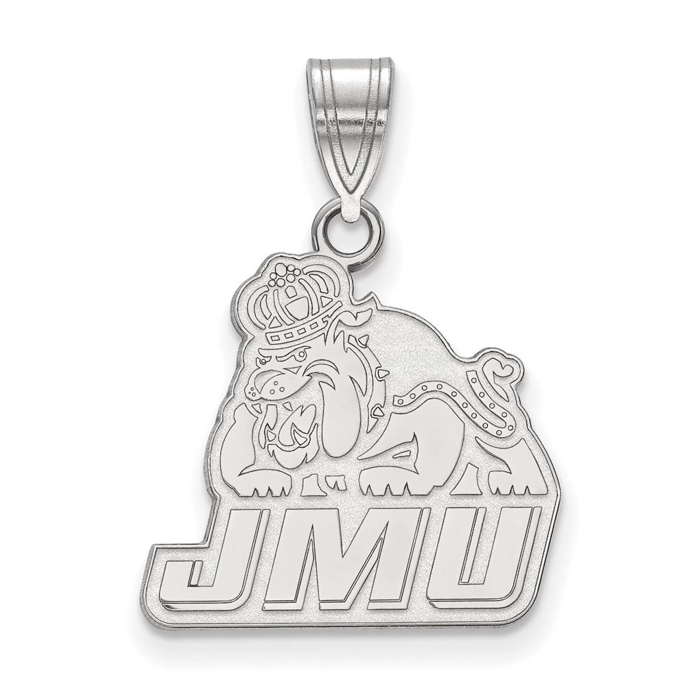 14k White Gold James Madison U Pendant