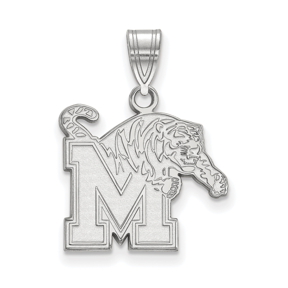 14k White Gold U. of Memphis Logo Pendant