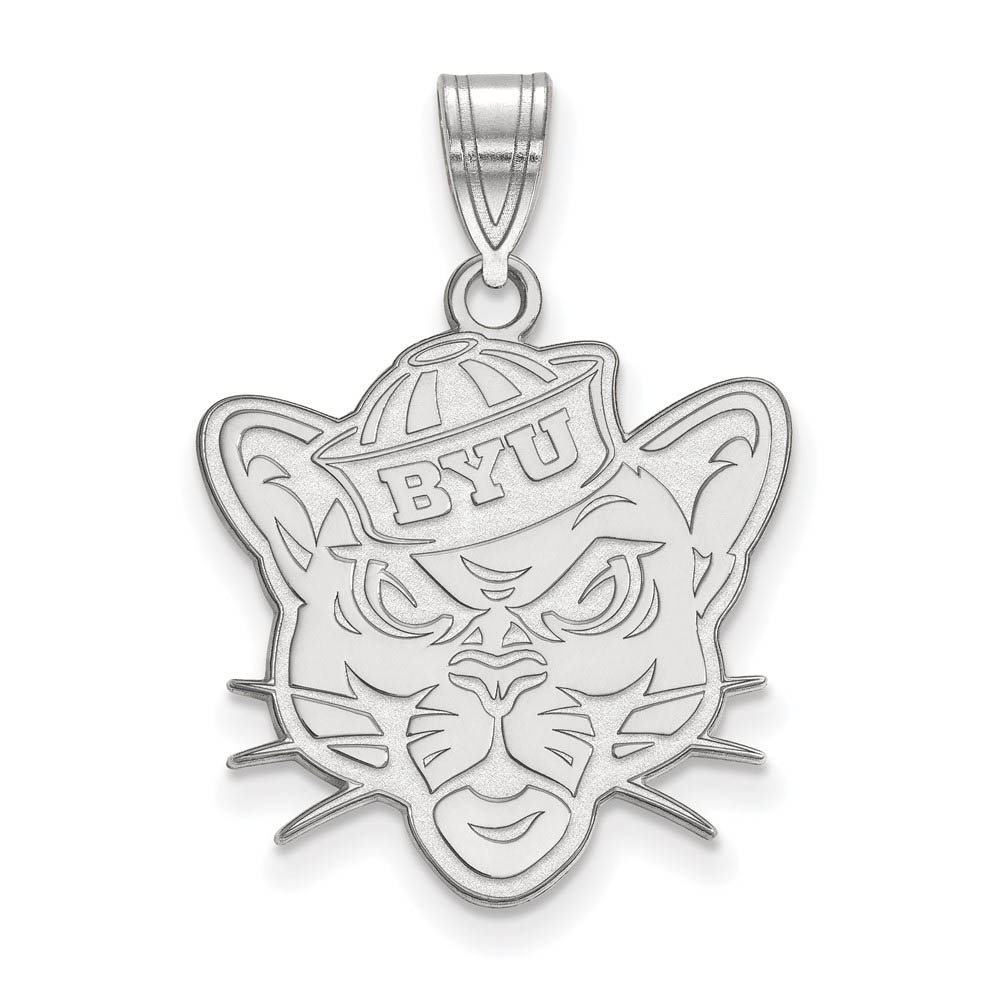 14k White Gold Brigham Young U Pendant