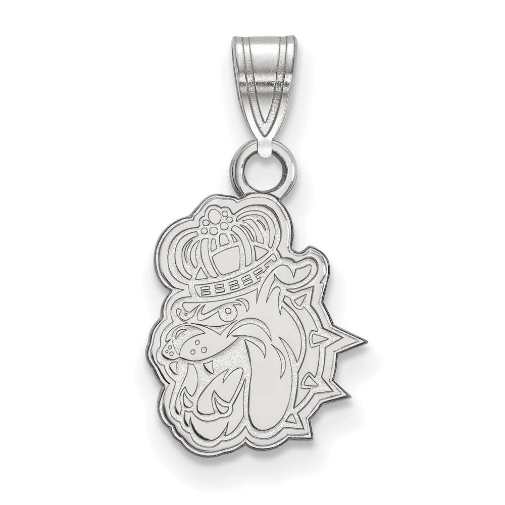 14k White Gold James Madison U Mascot Pendant