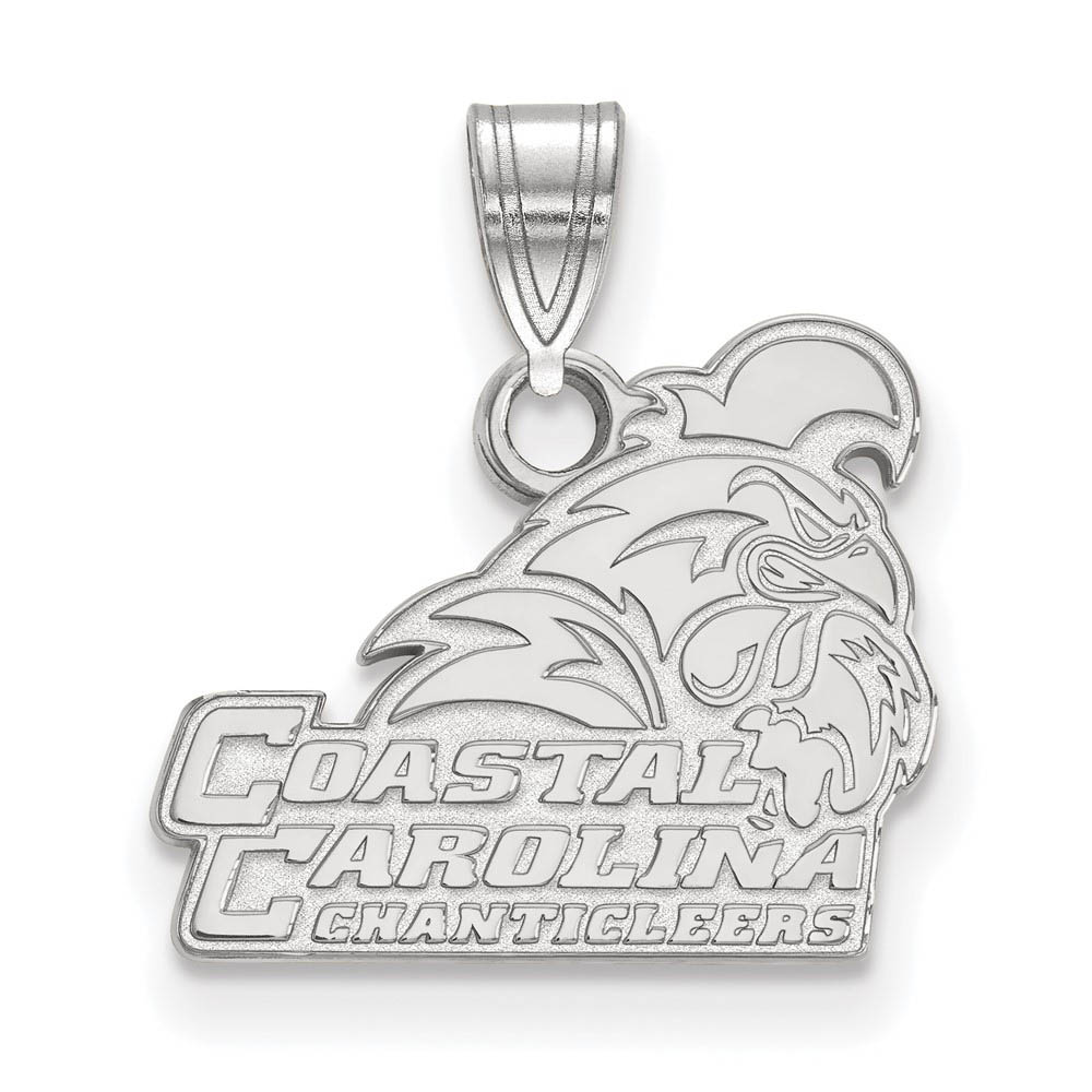 14k White Gold Coastal Carolina U Pendant
