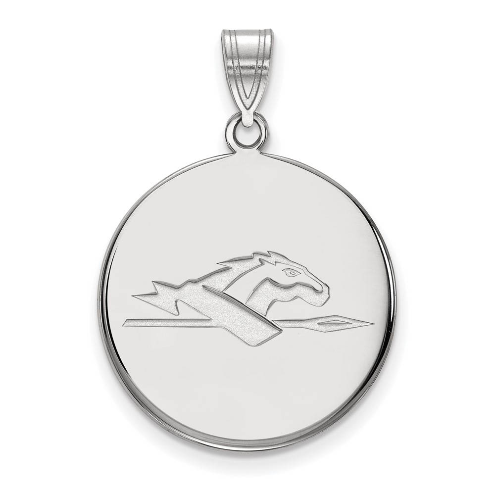14k White Gold Longwood U Disc Pendant