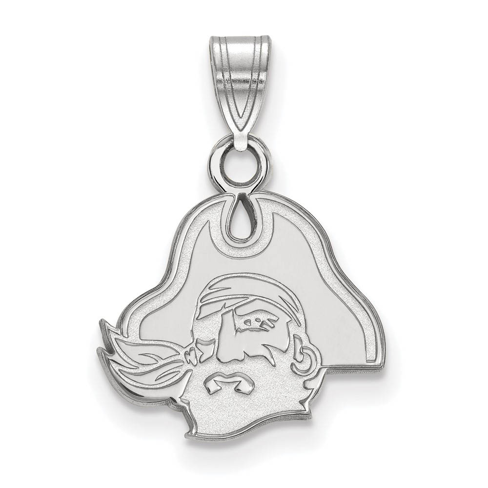 14k White Gold East Carolina U Pendant
