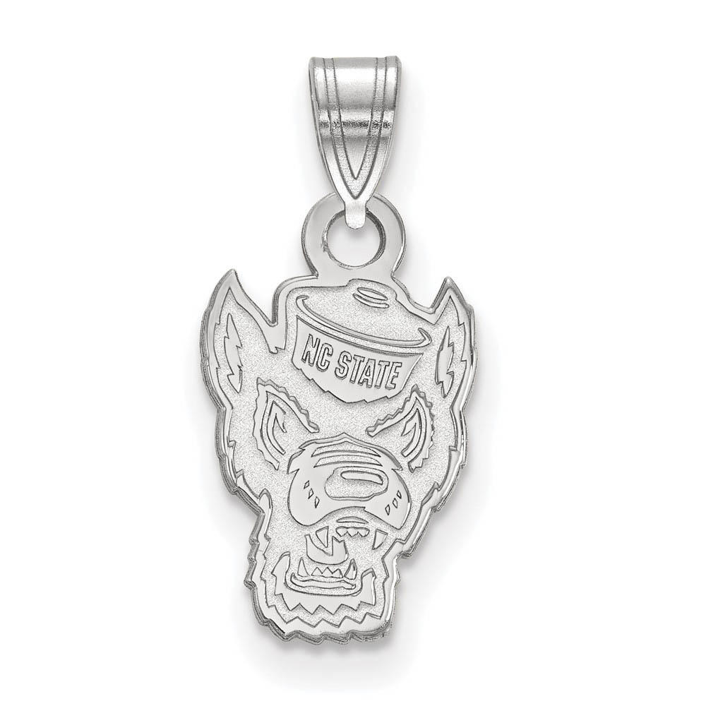 14k White Gold North Carolina State Logo Pendant