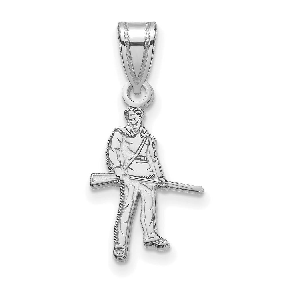 14k White Gold West Virginia U. Mascot Pendant