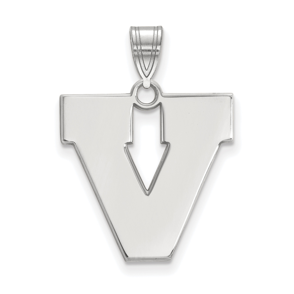 14k White Gold U. of Virginia Initial V Pendant