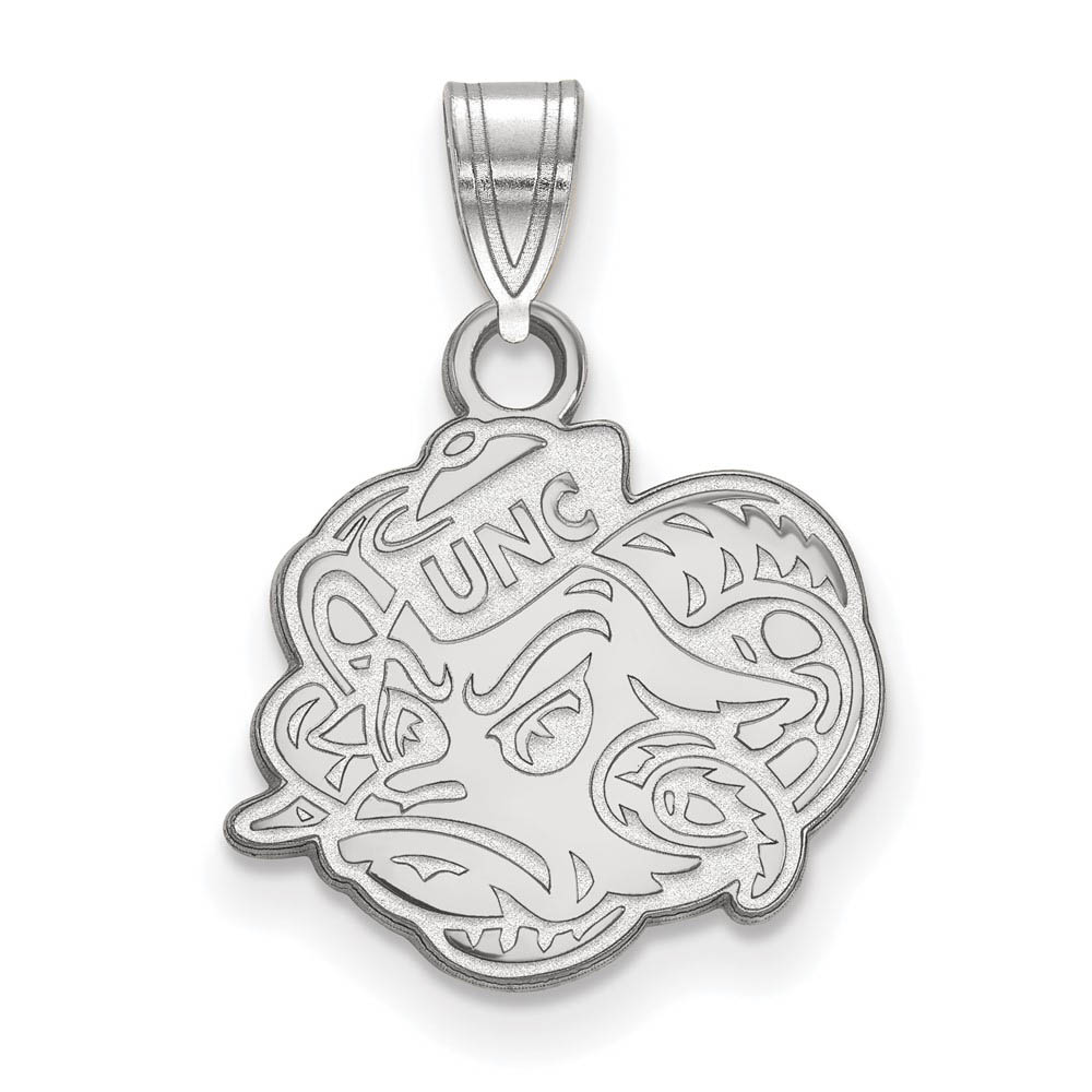 14k White Gold North Carolina Mascot Pendant