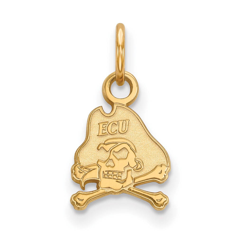 14k Gold Plated Silver East Carolina U (Tiny) Mascot Charm Pendant