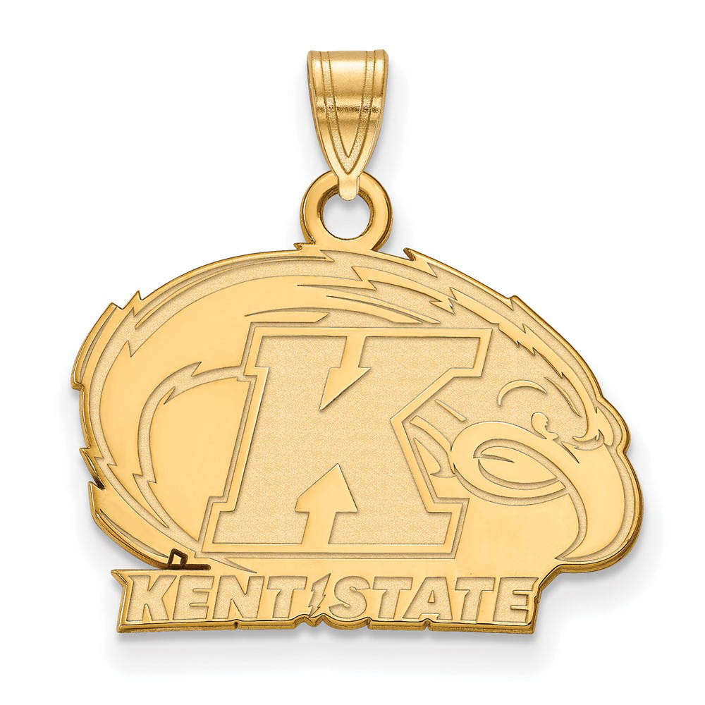 14k Gold Plated Silver Kent State Logo Pendant