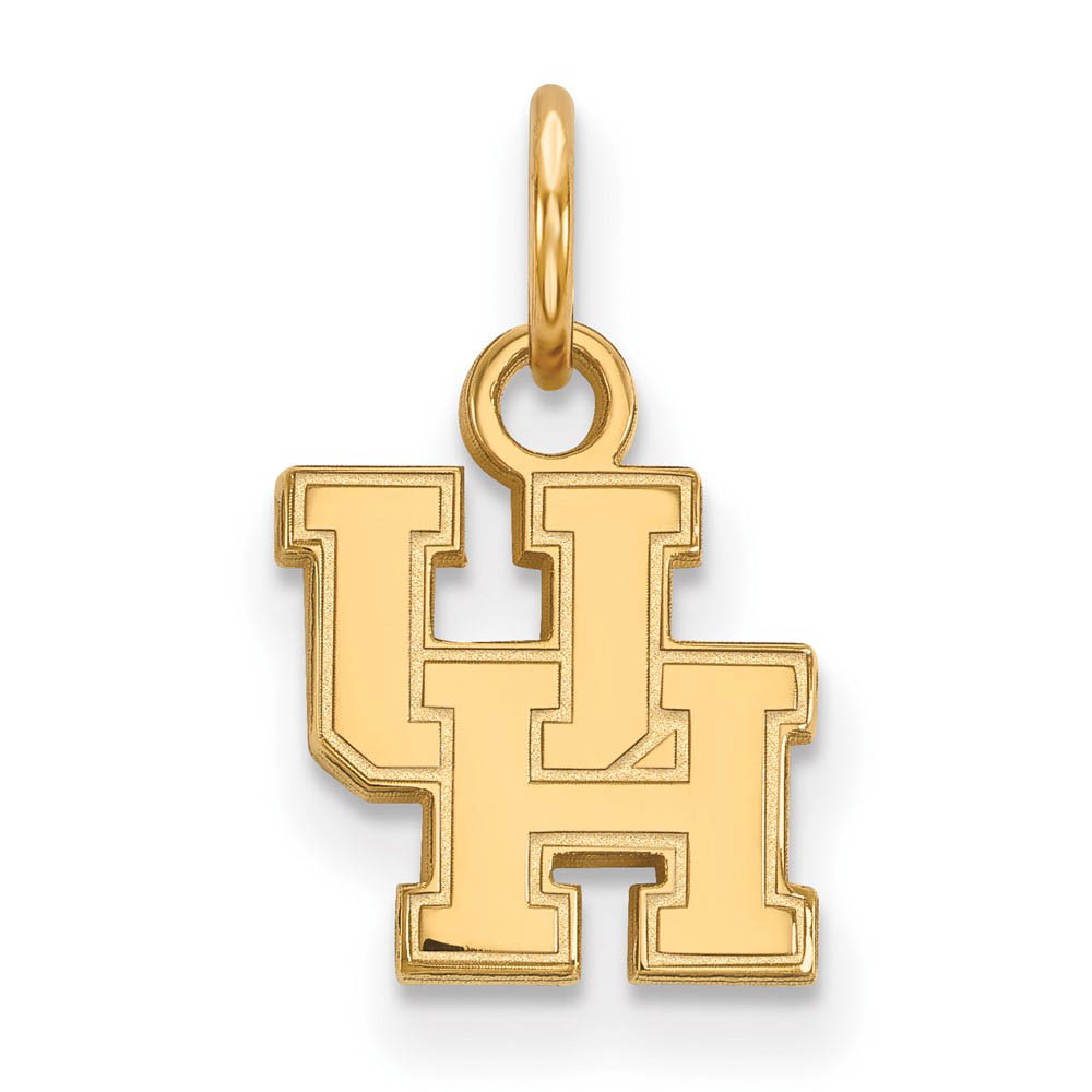 14k Gold Plated Silver U. of Houston (Tiny) 'UH' Charm or Pendant