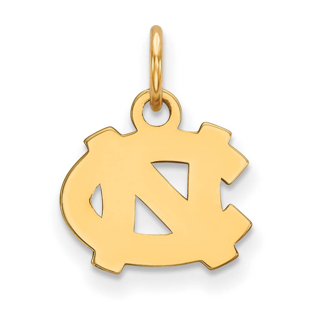 14k Gold Plated Silver North Carolina (Tiny) 'NC' Charm or Pendant