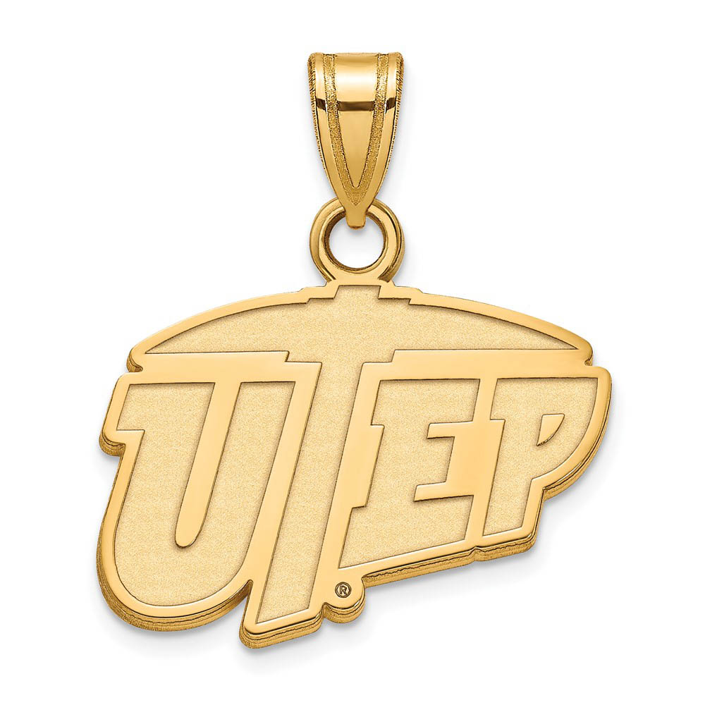 14k Gold Plated Silver U. of Texas at El Paso Logo Pendant