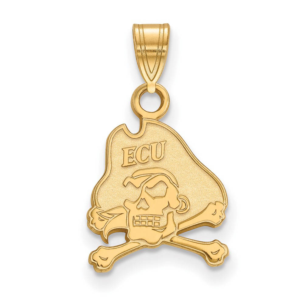 14k Gold Plated Silver East Carolina U Pendant