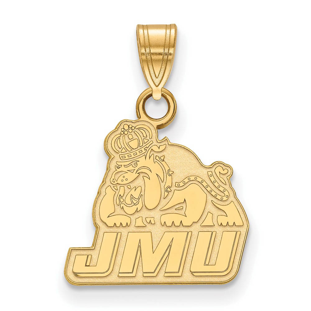 14k Gold Plated Silver James Madison U Logo Pendant