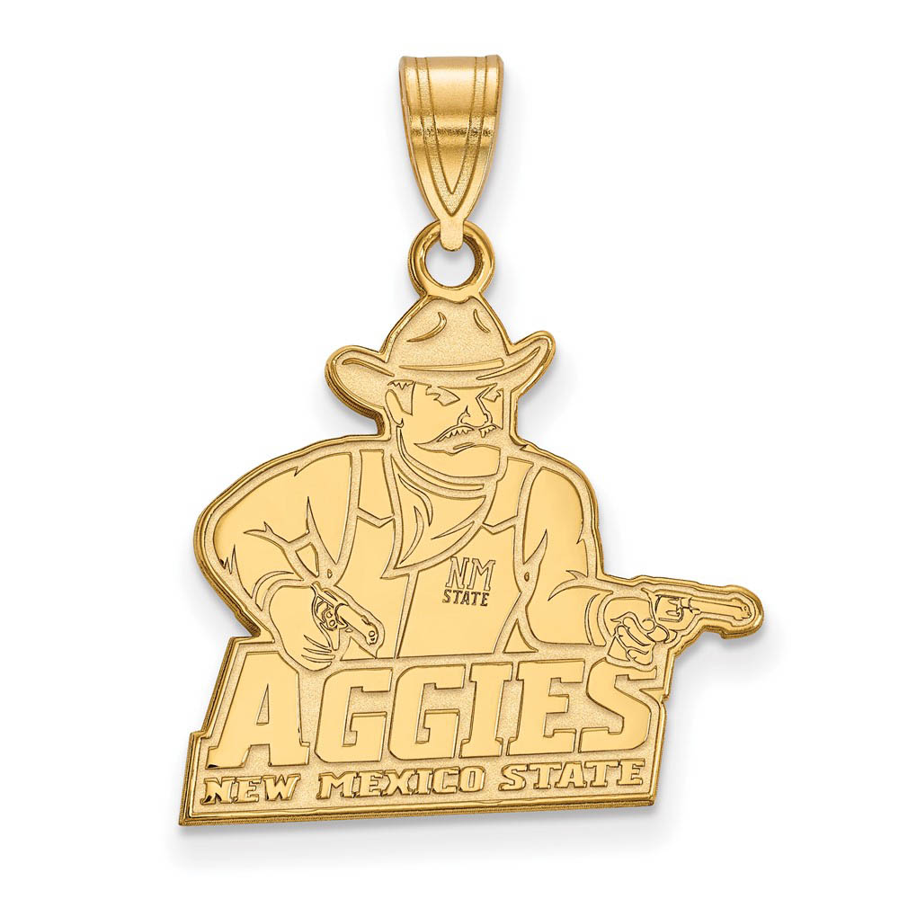 14k Gold Plated Silver New Mexico State Pendant