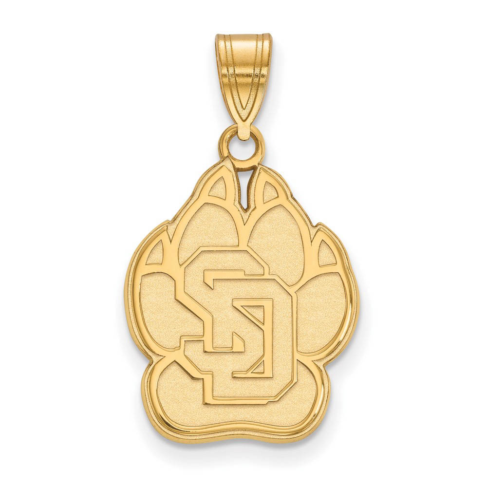 14k Gold Plated Silver South Dakota Logo Pendant