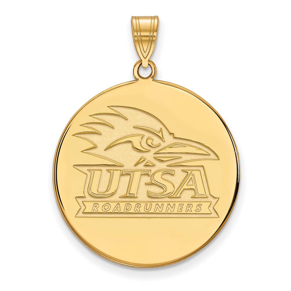 14k Gold Plated Silver U. of Texas at San Antonio Disc Pendant