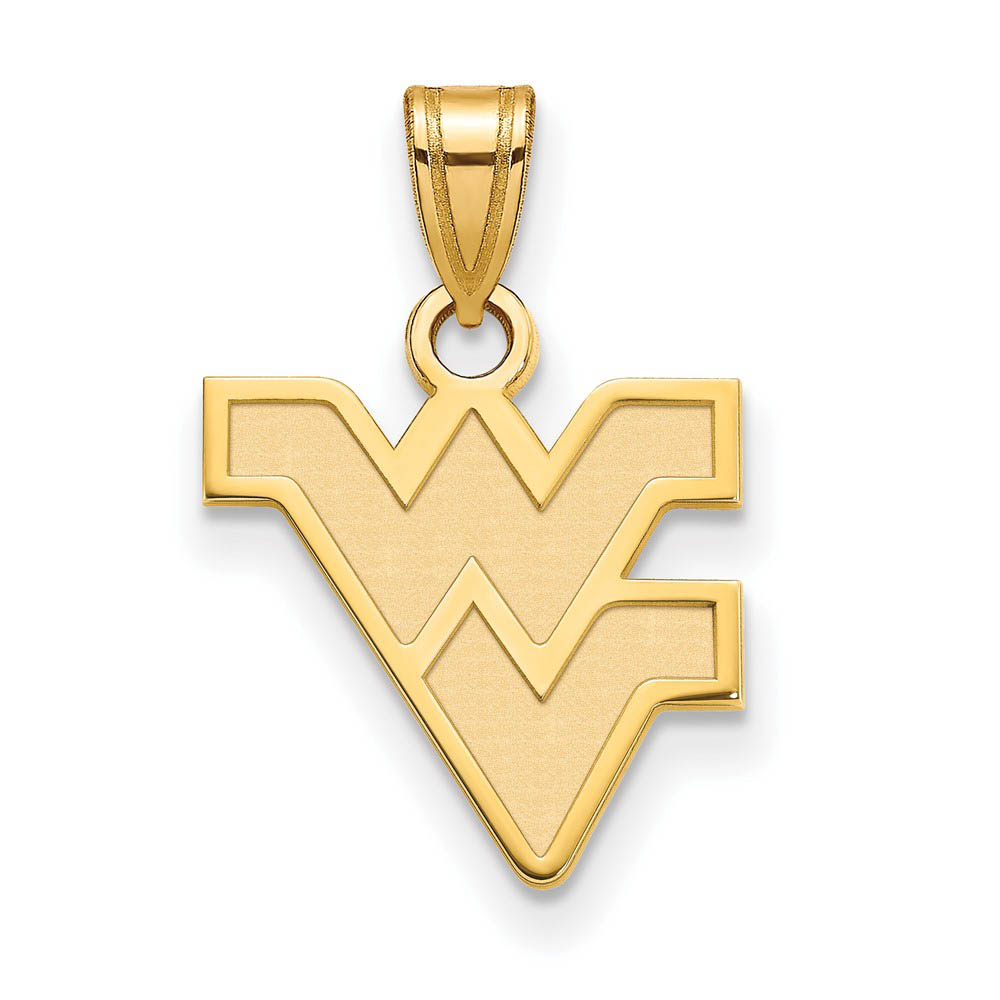 14k Gold Plated Silver West Virginia U. Logo Pendant