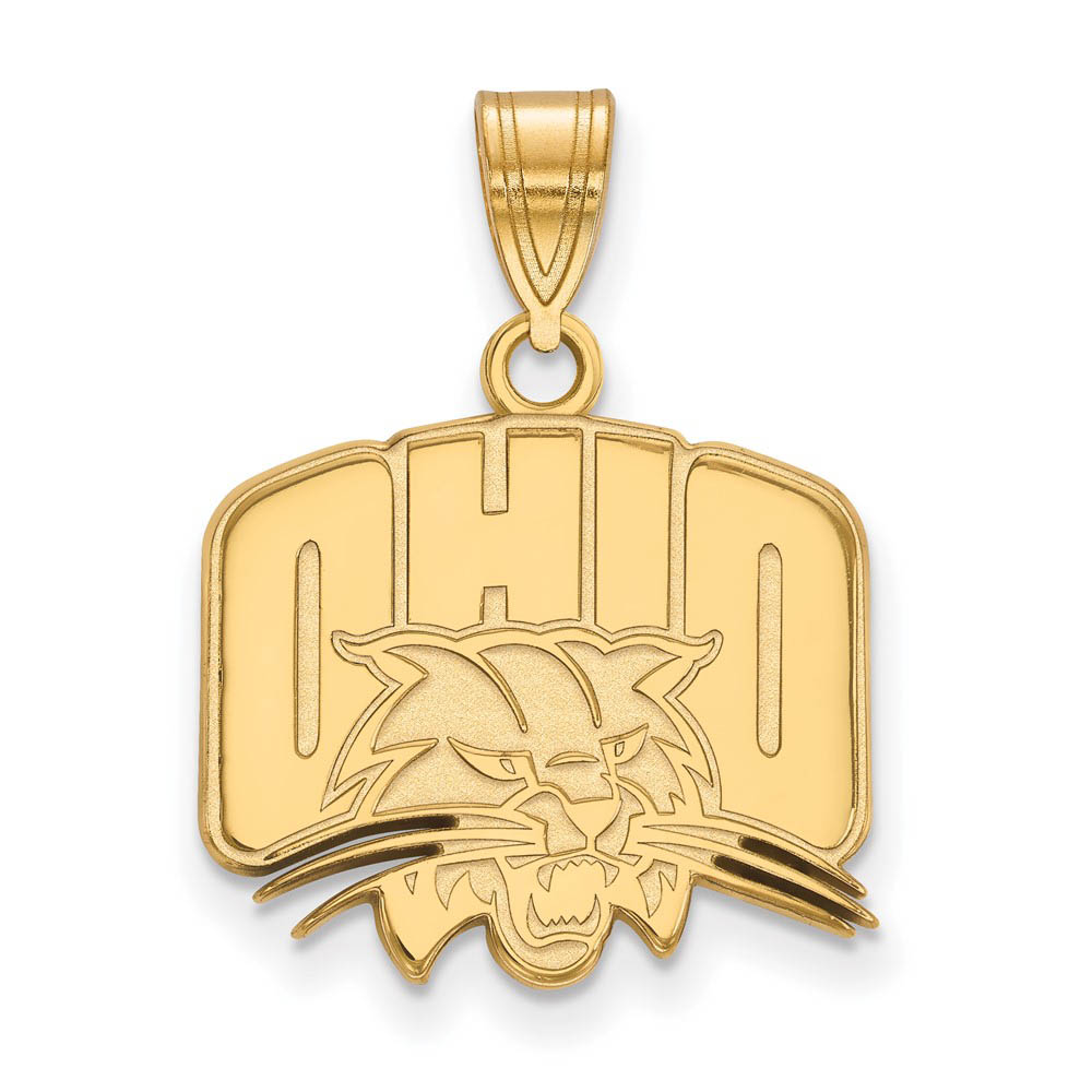 14k Gold Plated Silver Ohio U. Pendant
