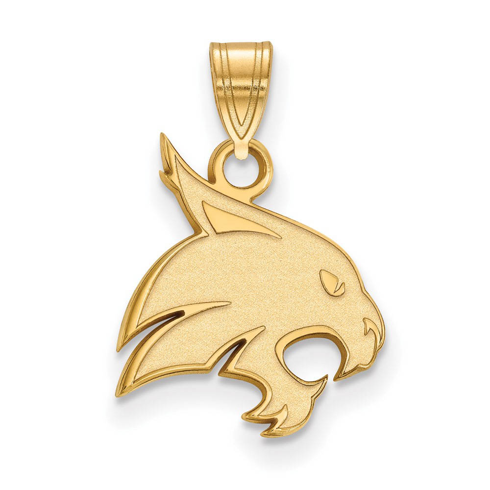 14k Gold Plated Silver Texas State Pendant