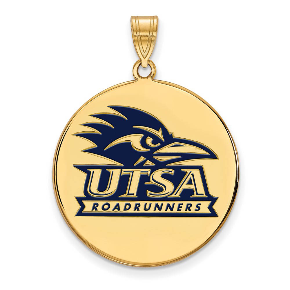 14k Gold Plate Silver U of Texas at San Antonio Enamel Pendant
