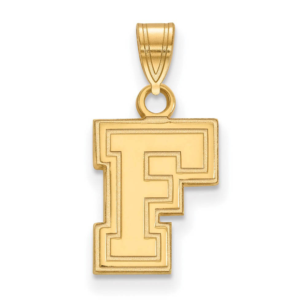 14k Gold Plated Silver Fordham U Pendant