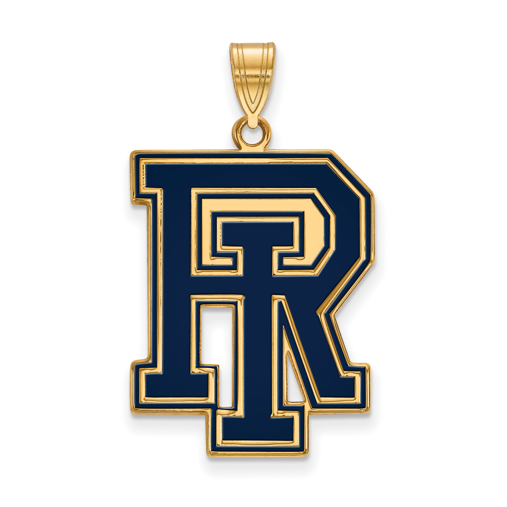 14k Gold Plated Silver U. of Rhode Island Enamel Pendant