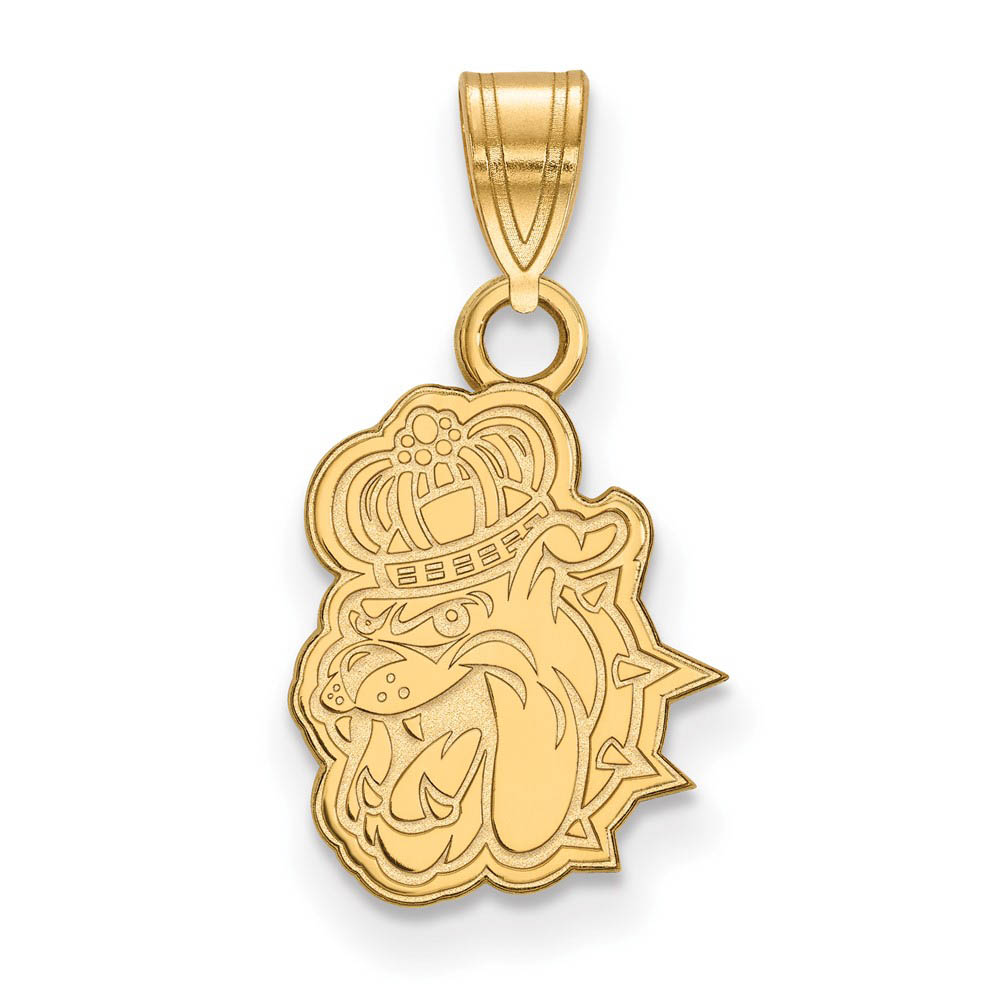 14k Gold Plated Silver James Madison U Mascot Pendant