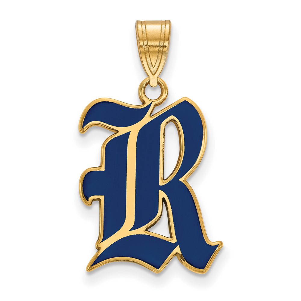 14k Gold Plated Silver Rice U. Enamel Pendant