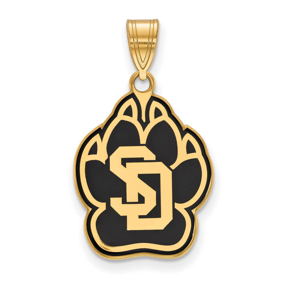 14k Gold Plated Silver South Dakota Enamel Pendant