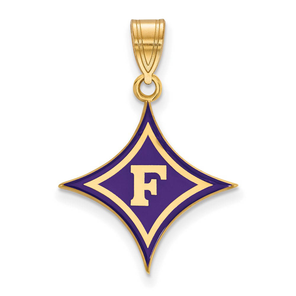 14k Gold Plated Silver Furman U Enamel Pendant