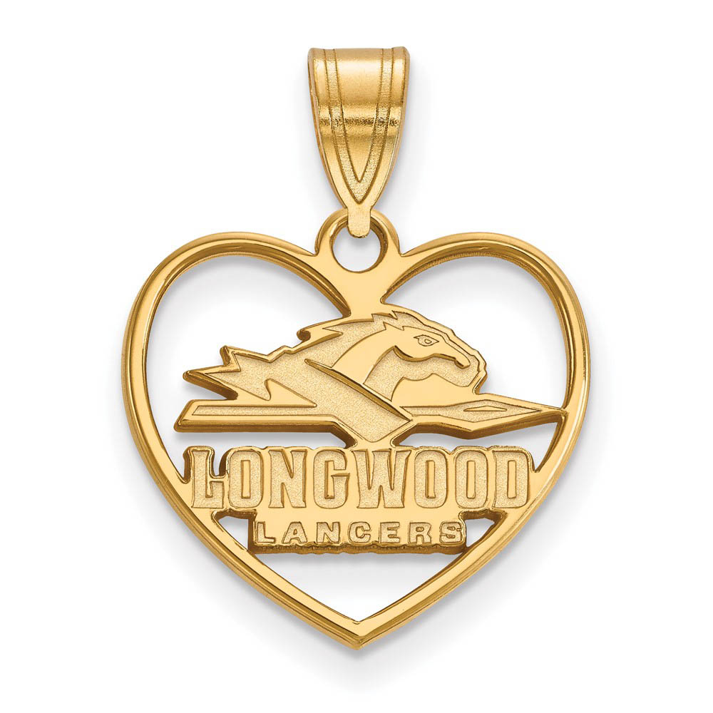 14k Gold Plated Silver Longwood U Heart Pendant