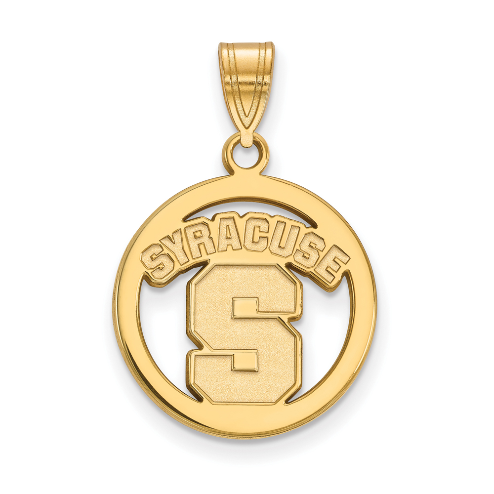 14k Gold Plated Silver Syracuse U. Circle Pendant