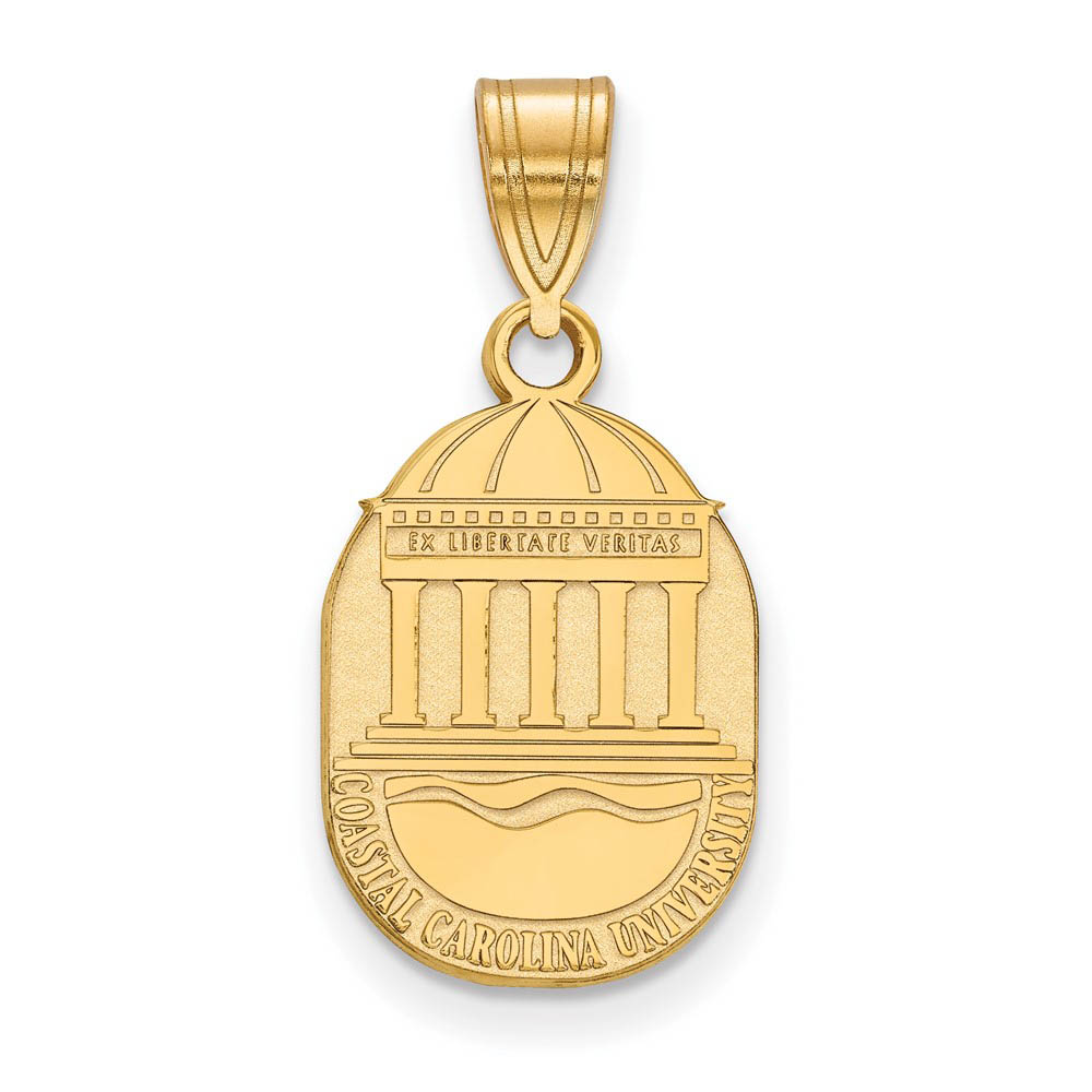14k Gold Plated Silver Coastal Carolina U Crest Pendant