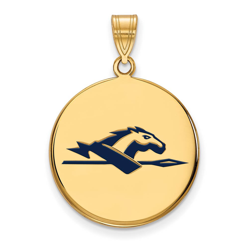14k Gold Plated Silver Longwood U Enamel Disc Pendant