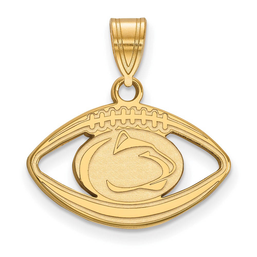 14k Gold Plated Silver Penn State Football Pendant