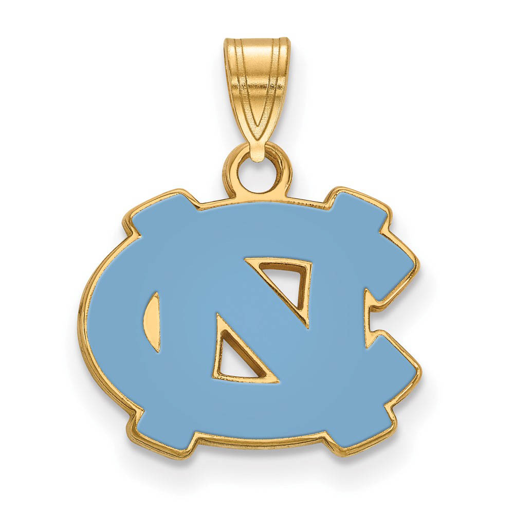 14k Gold Plated Silver North Carolina Enamel Pendant