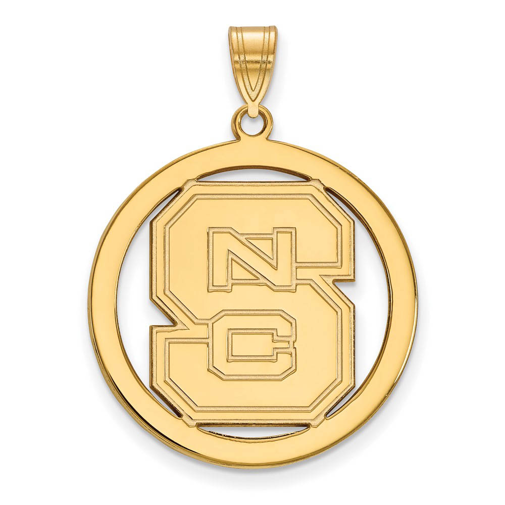 14k Gold Plated Silver North Carolina State Pendant in C