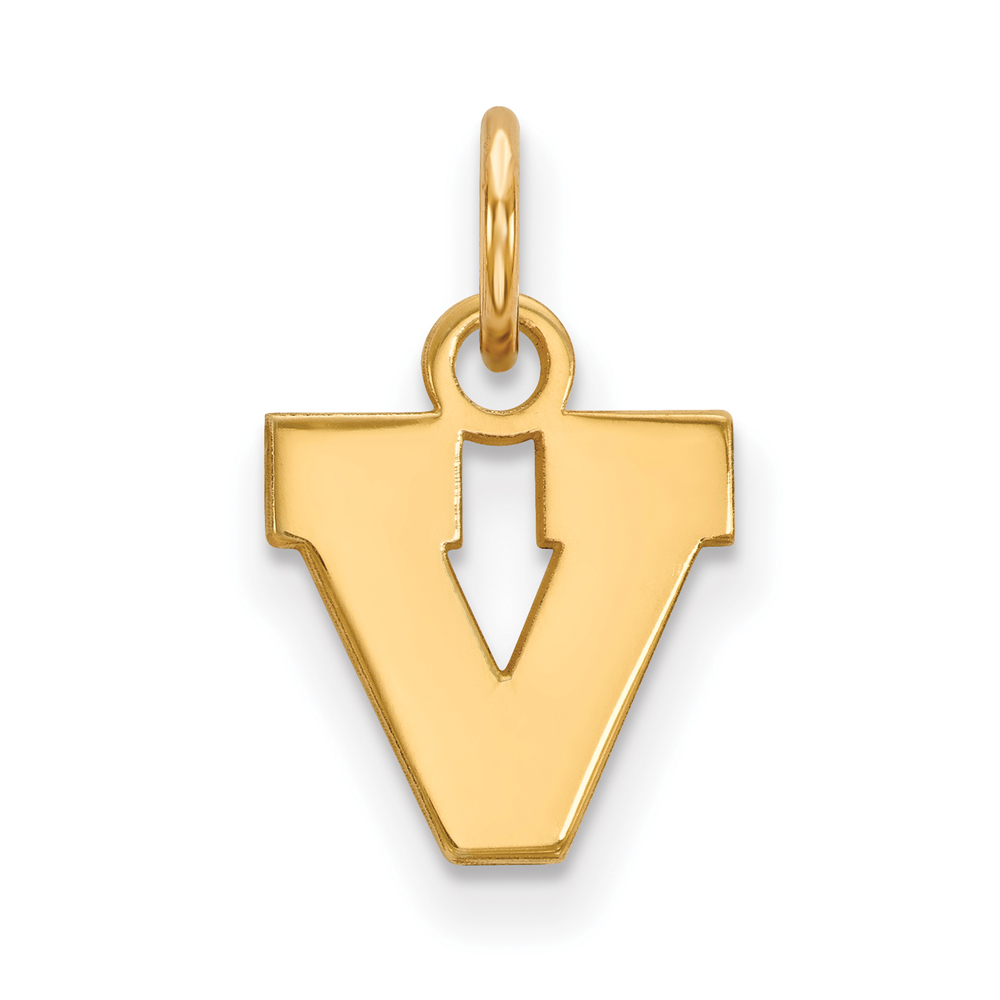 14k Gold Plated Silver U. of Virginia (Tiny) Charm or Pendant
