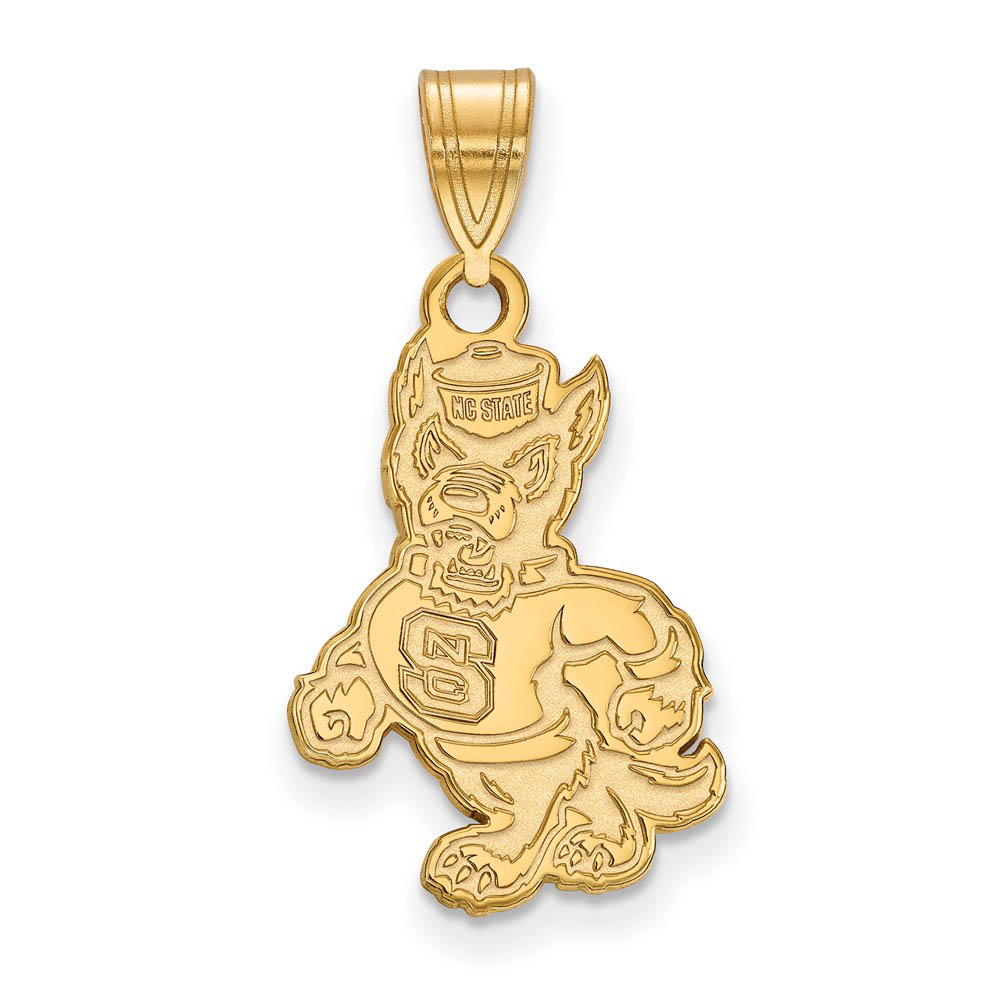 14k Gold Plated Silver North Carolina State Mascot Pendant