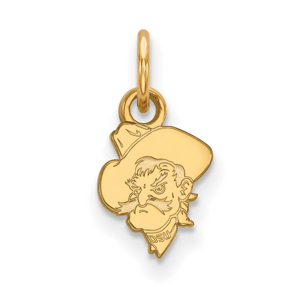 14k Gold Plated Silver Oklahoma State (Tiny) Charm or Pendant