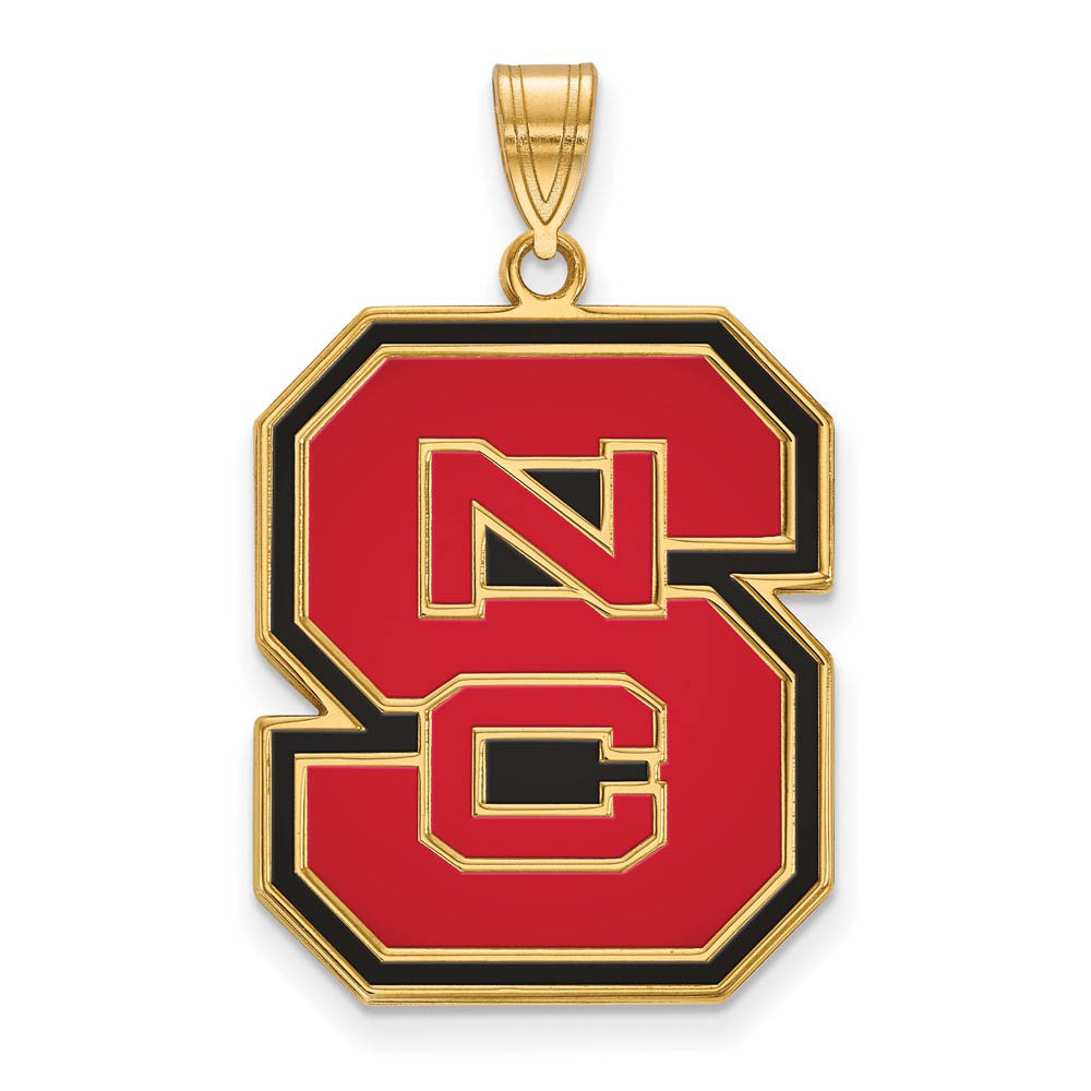 14k Gold Plated Silver North Carolina State Enamel Pendant