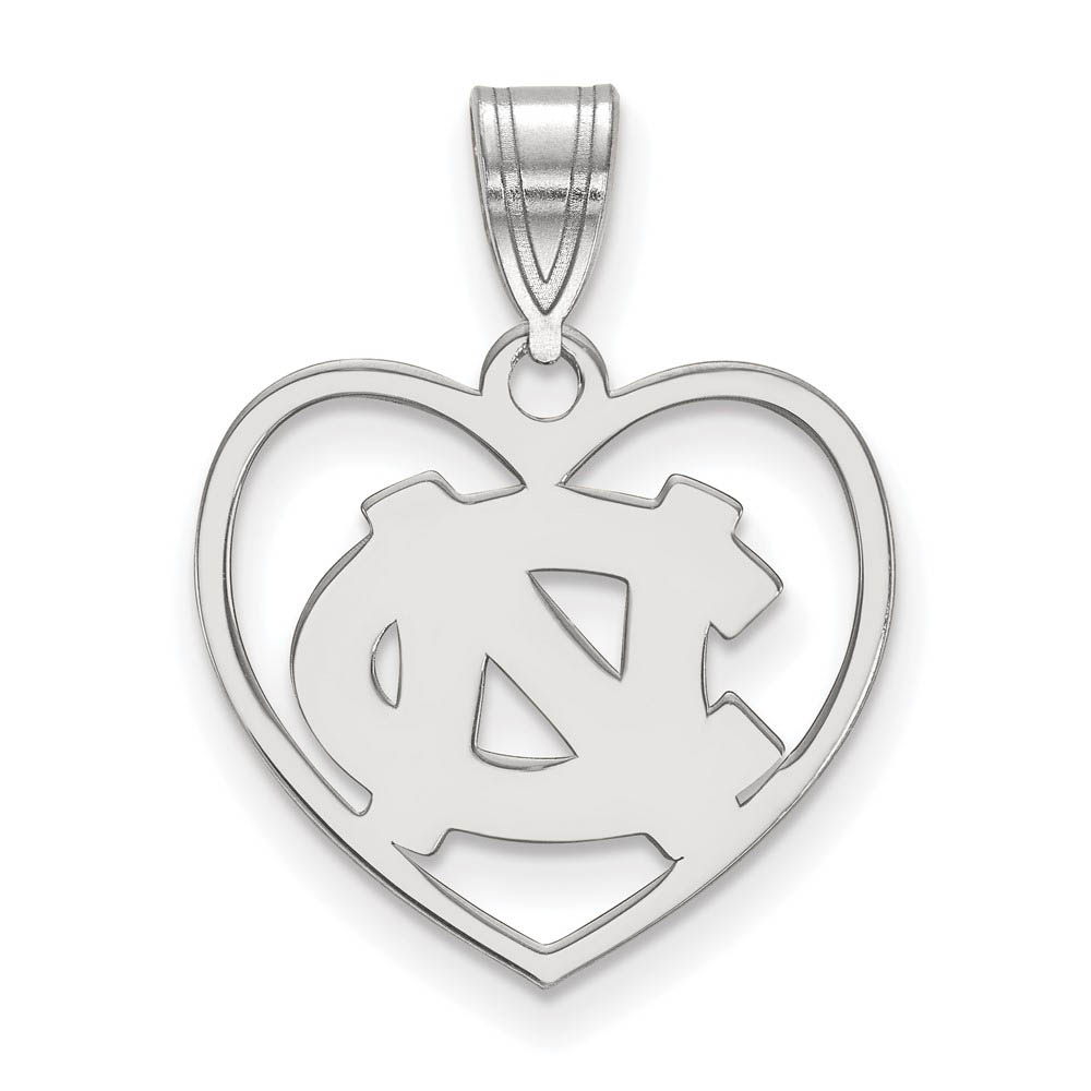 Sterling Silver North Carolina Heart Pendant