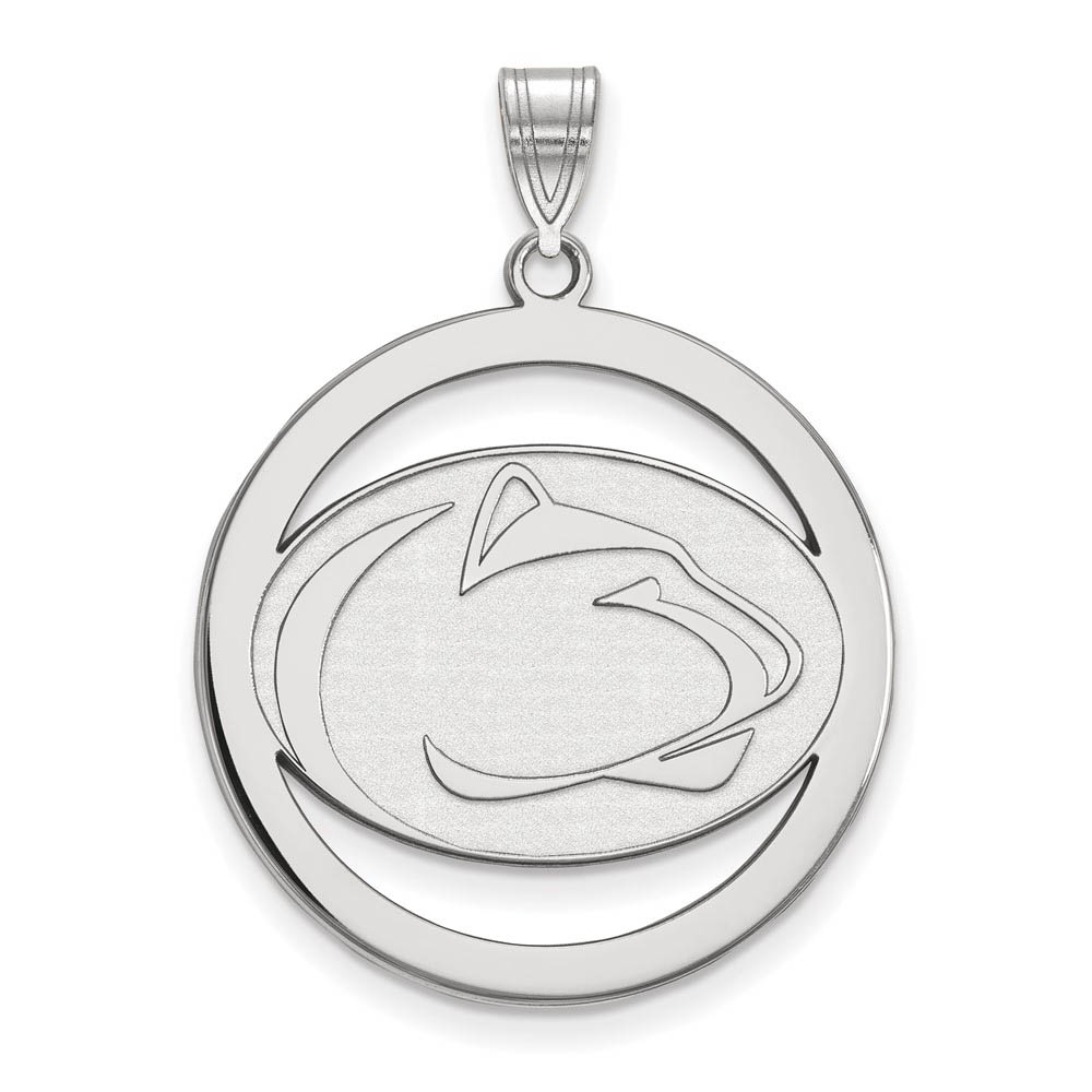 Sterling Silver Penn State Circle Pendant