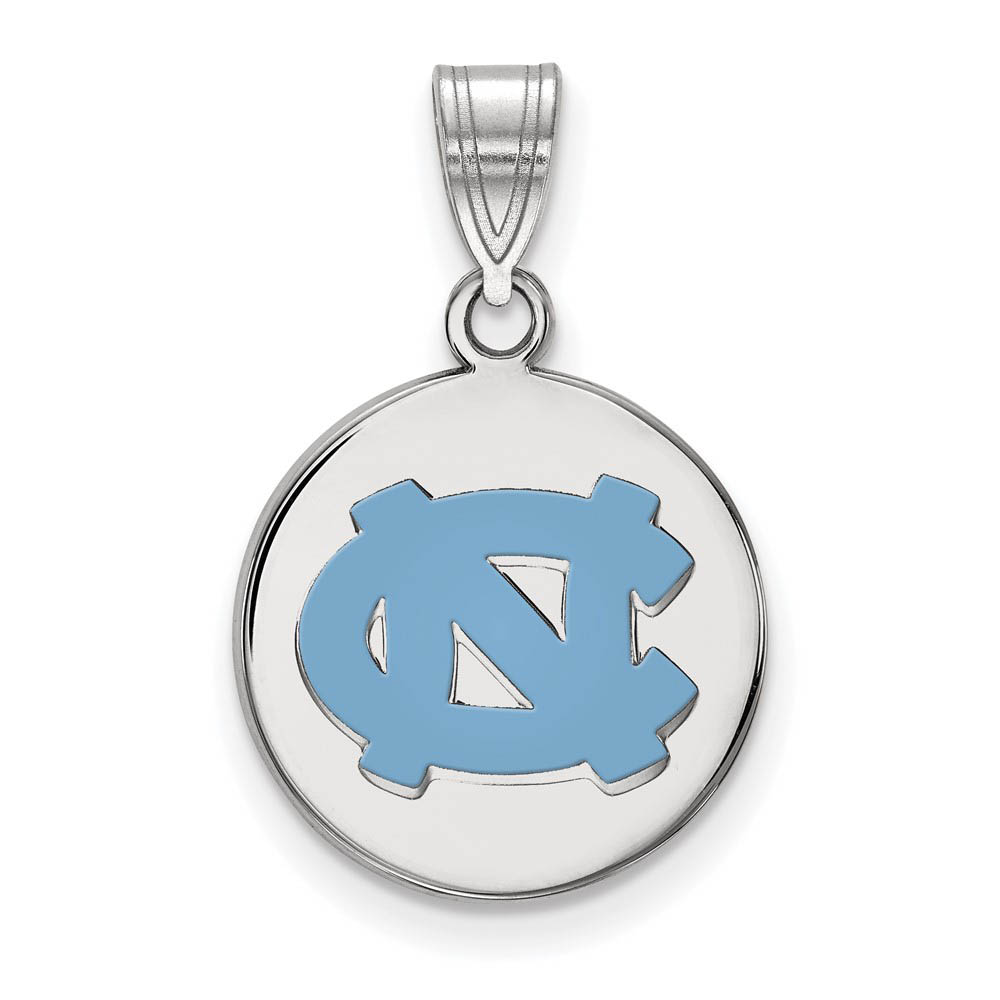Sterling Silver North Carolina Enamel Disc Pendant