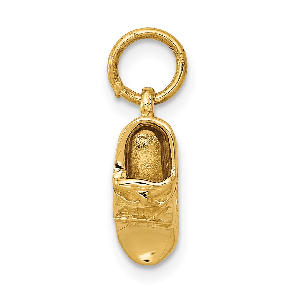 14k Yellow Gold Polished Single Baby Shoe Charm or Pendant, 5mm
