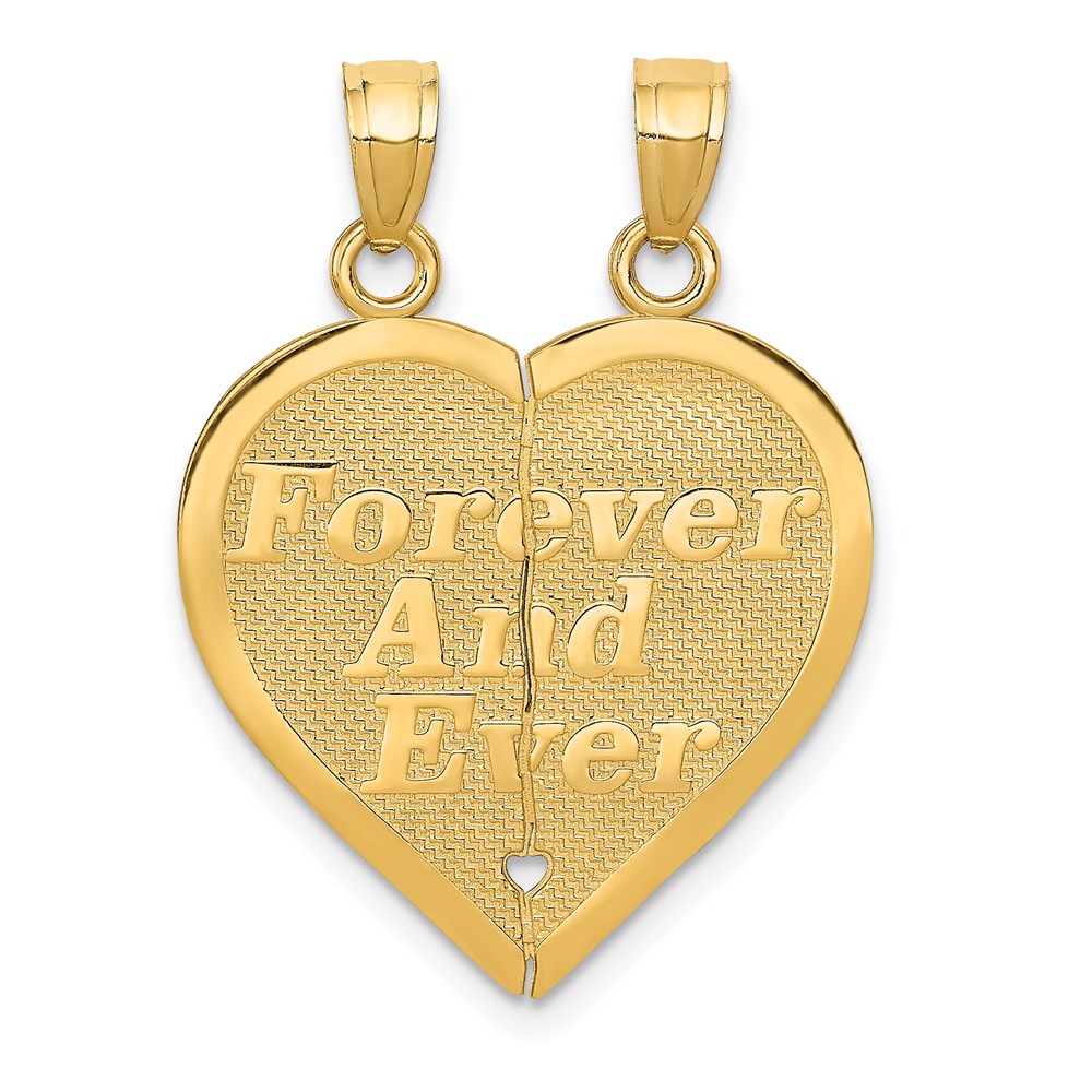 14k Yellow Gold Forever and Ever Set of 2 Pendants, 20mm